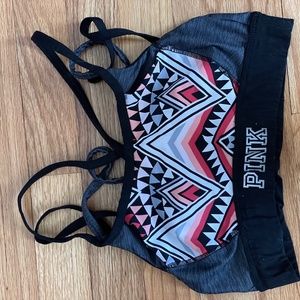 Pink sports bra